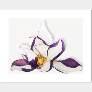 graphic lotus flower Posters and Art